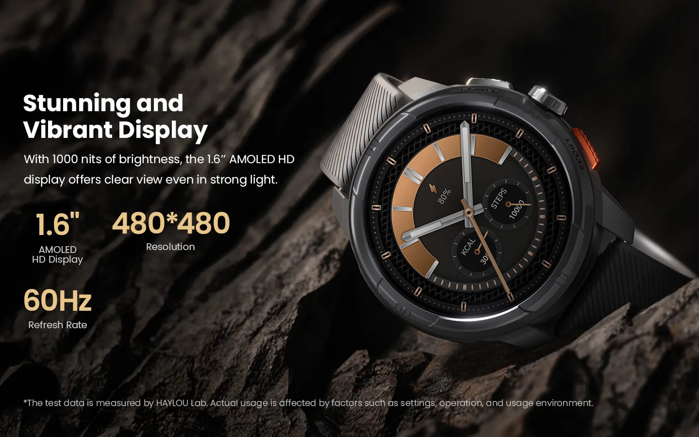 HAYLOU Solar Ultra GPS Smartwatch 1.6” AMOLED Display