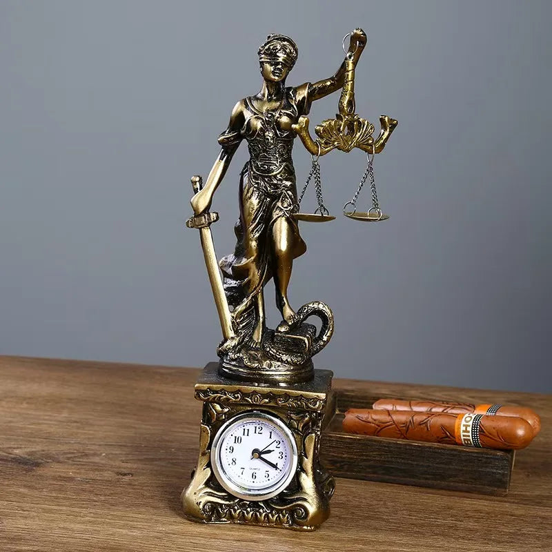 Creative Retro Round bottom Justice Goddess Statue Lawyer