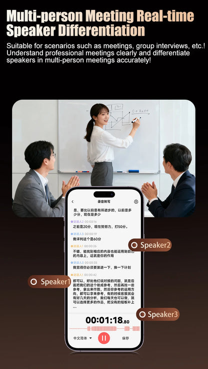 Famue AI Voice Recorder Real-Time Transcription Translation