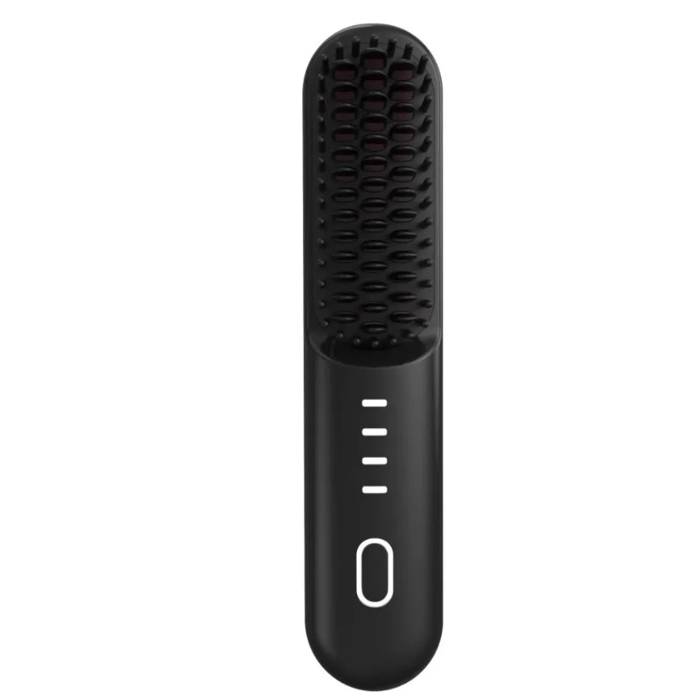 Cordless Hair Straightener Brush 4 Temp Settings Ceramic