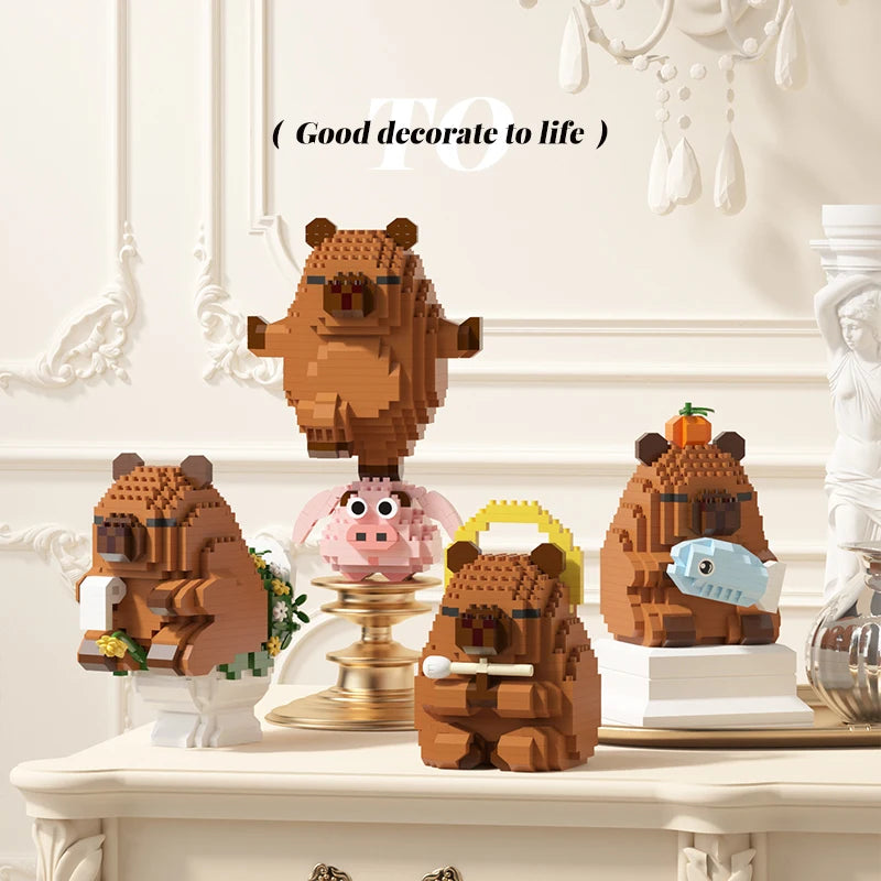 Cute Capybara Block Figure - Desktop Decor Model