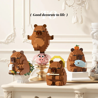Cute Capybara Block Figure - Desktop Decor Model