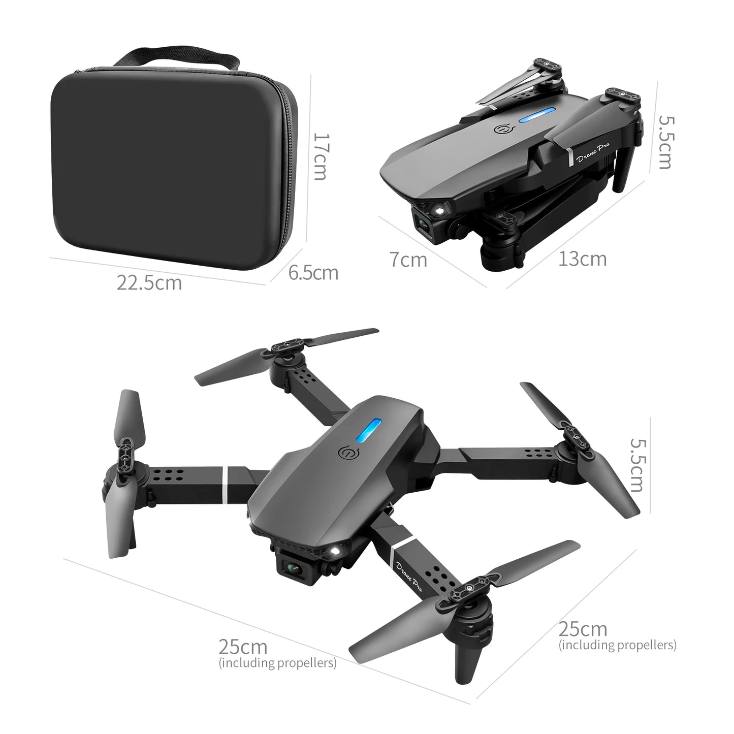 New E88 E99 Drone Remote Control with Screen Dual Camera