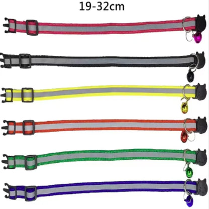 Colorful Reflective Breakaway Cat Collar with Bell
