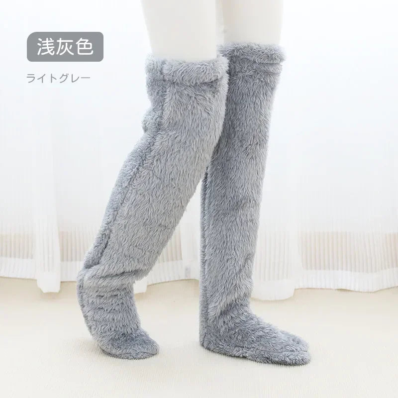 Hot Fluffy Thigh High Socks for Pregnant Women Leggings