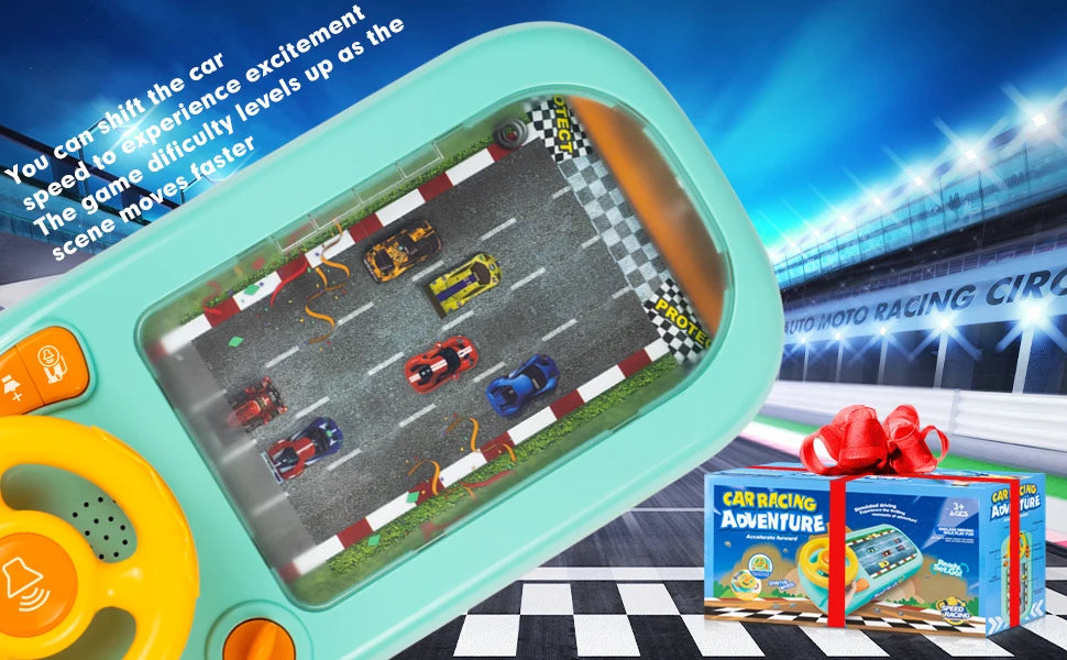 Racing Car Steering Wheel Driving Adventure Game Toy