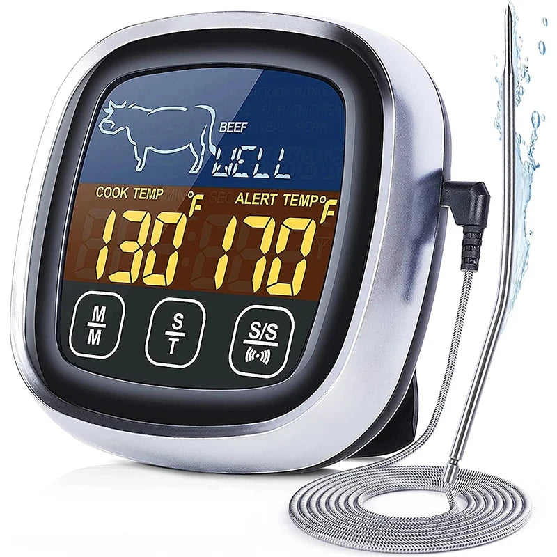 HOMEFISH Digital Meat Kitchen Thermometer Stainless