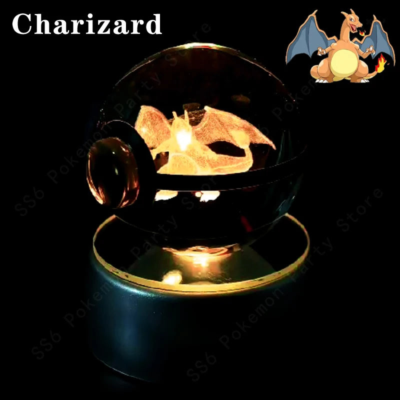 Pokemon Crystal Ball 3D Mewtwo Pikachu Gift