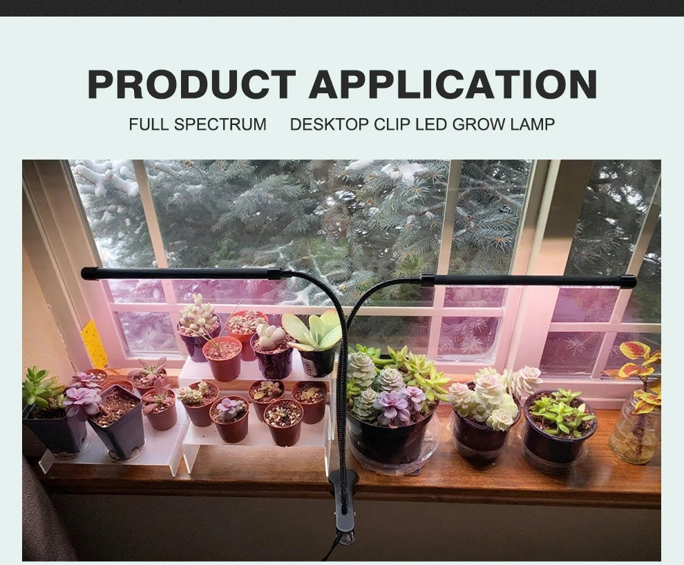 Clip-On LED Grow Light with Gooseneck