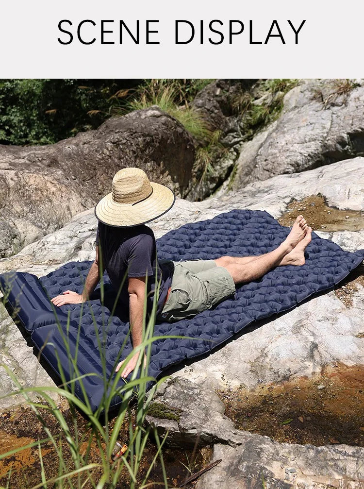 Outdoor Camping Double Inflatable Mattress Extra Wide