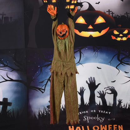 Halloween Decoration Hanging Pumpkin Head Scream