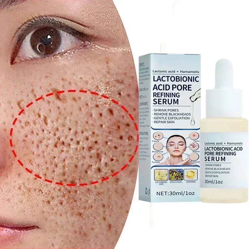 Lactobionic Acid Pore Shrink Serum Hyaluronic Face Moisturizing
