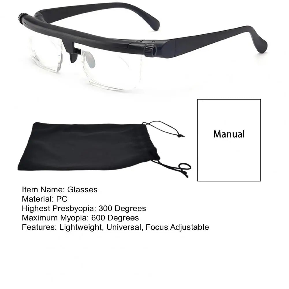 Focus Adjustable Glasses Dial Vision Myopia Presbyopia