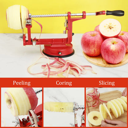 3 In 1 Fruit Peeler Machine Hand Crank Fruit Slicer Corer