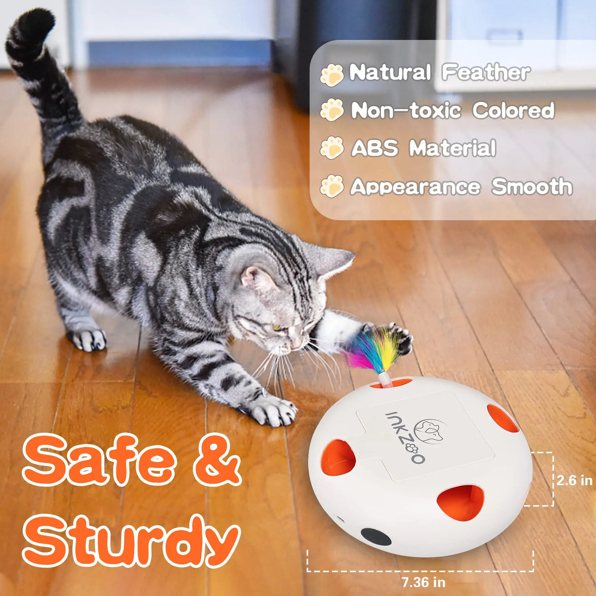 INKZOO Cat Toys, Interactive Cat Toys for Indoor Cats,
