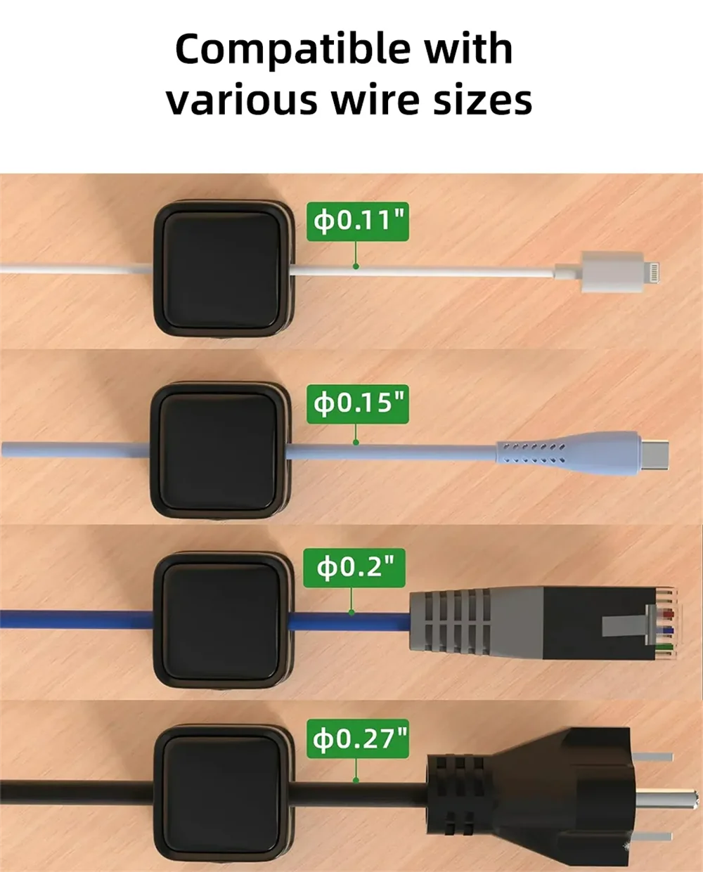 Organizer Adjustable Magnetic Cable Clips Cable Cord Holder