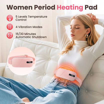 Electric Heating Pad Menstrual Cramp Massager Belt Women