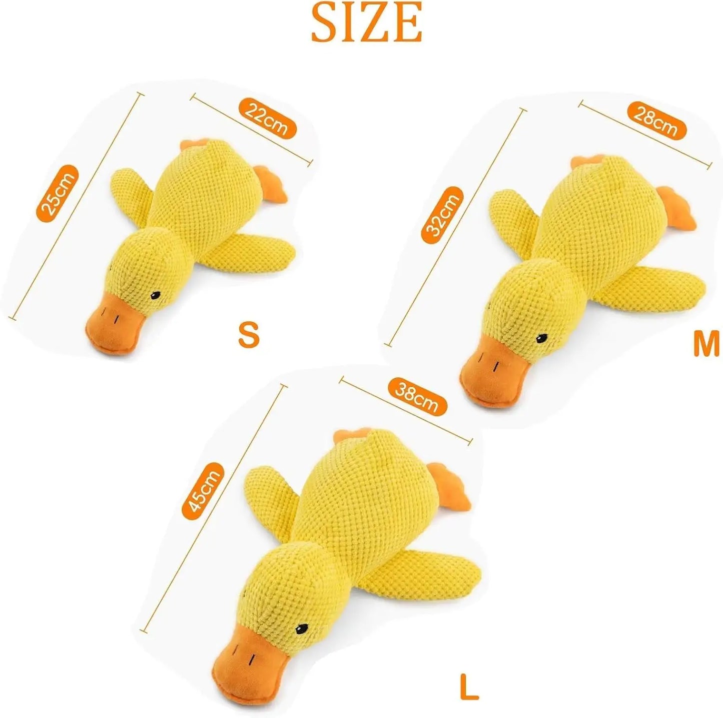 Duck dog toy plush chew resistant durable dog toy