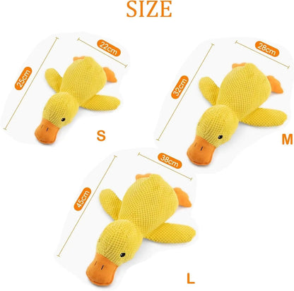 Duck dog toy plush chew resistant durable dog toy