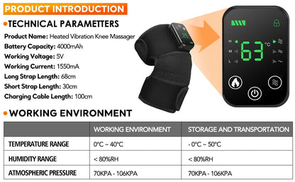 3 in 1 Cordless Thermal Knee Pad Knee Shoulder Massager
