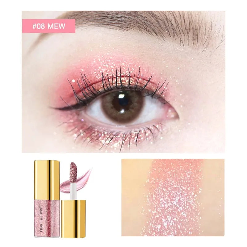 Pearly Liquid Eyeshadow Natural Smokey Silver Shimmer