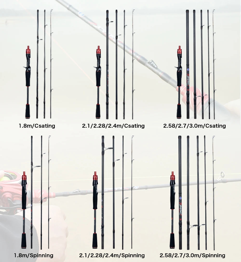 Carbon Fishing Rod for Travelers Baitcasting