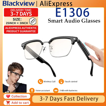 IOWODO E1306 Smart Glasses AI Voice Anti-UV Sunglasses
