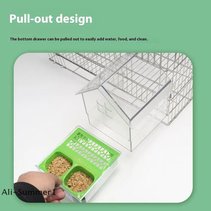 Hanging Parrot Feeder Prevent Scattering Bird Feeding Bowl