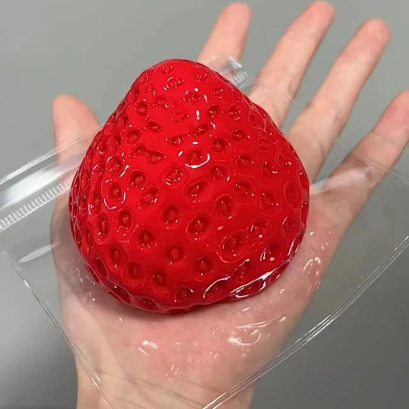 Cute Strawberry Squishy Fidget Toy Slow Rebound Stress Relief
