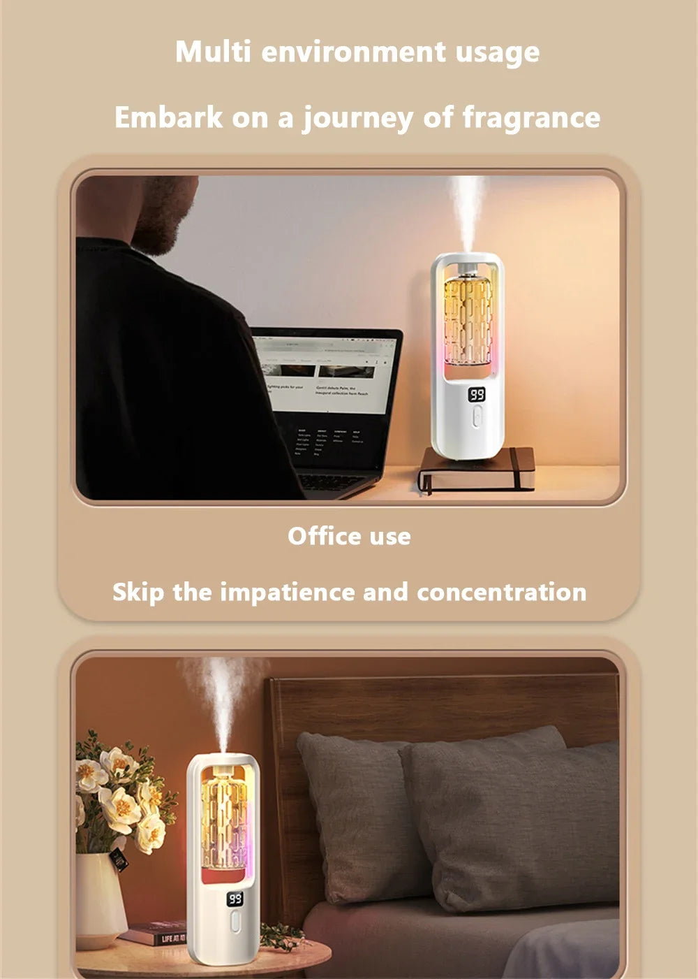 Aroma Diffuser Humidifier Fragrance Essential Oil Aromatherapy