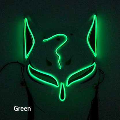 Glowing  Demon Slayer Mask Cosplay Japanese Cartoon