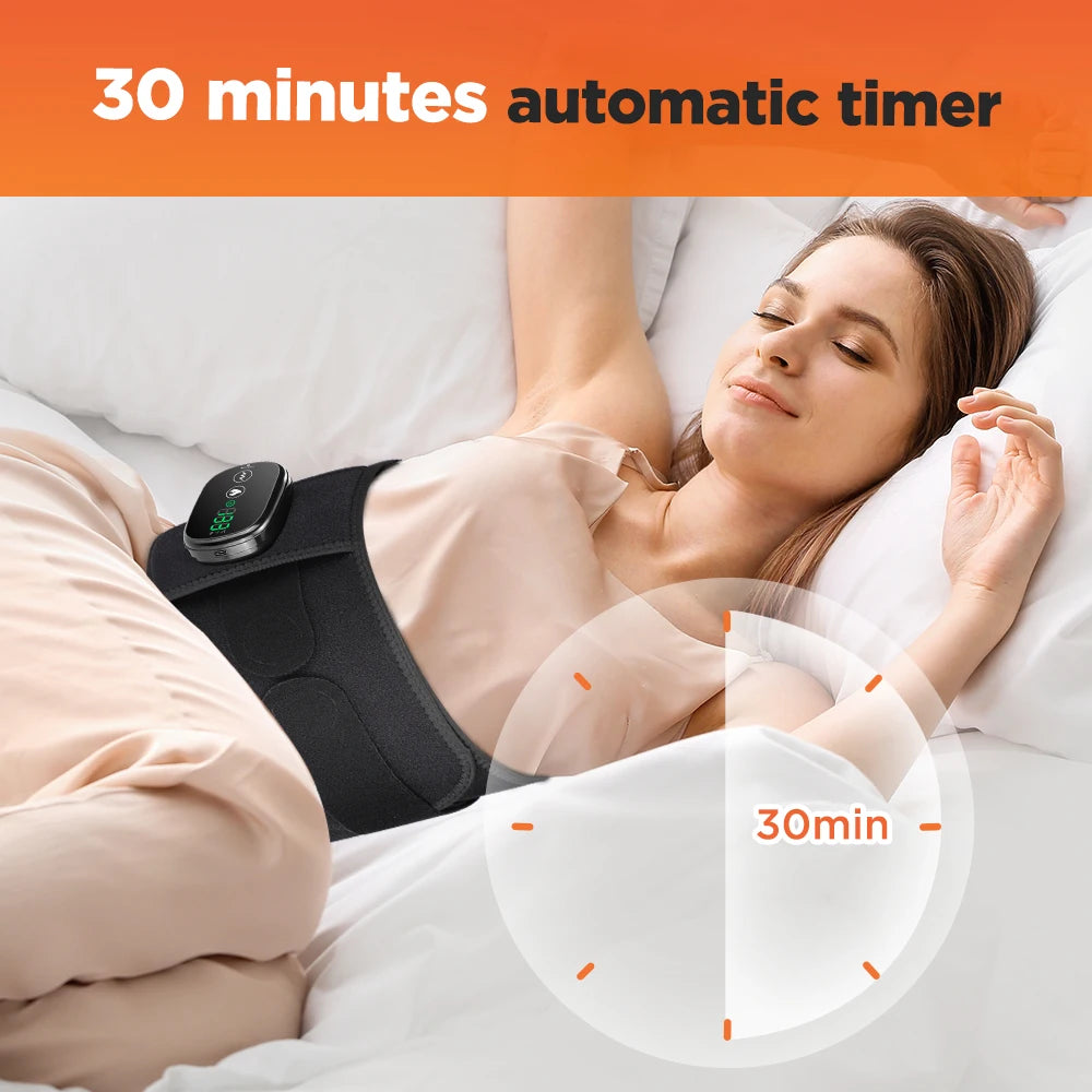 Heating Vibration Massager Belt, Red Light Hot Compress