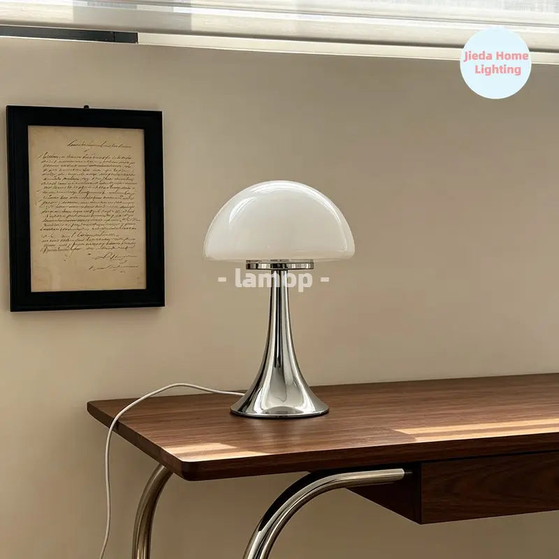 Jellyfish Dome Glass Table Lamp Coastal Modern Bedside