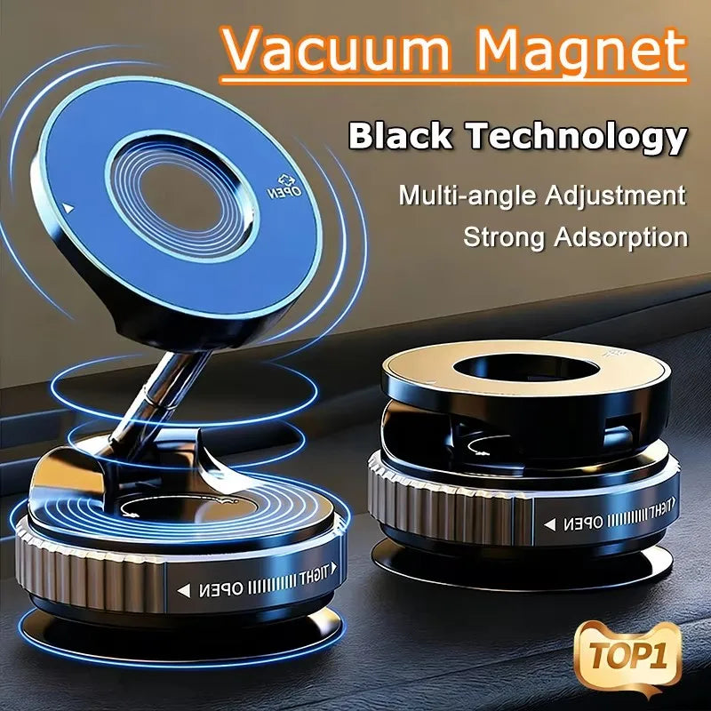 Magnetic Car Phone Holder 360D egree Rotation Vacuum Adsorption