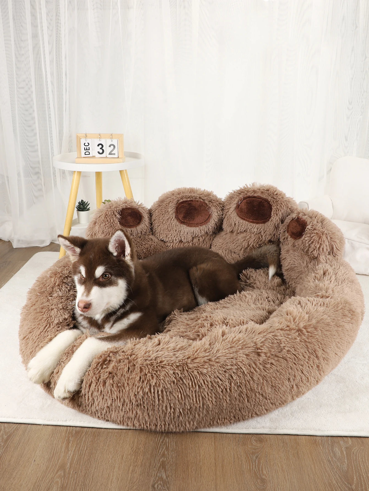 Fluffy Dog Bed Winter Warm Large Pet Kennel