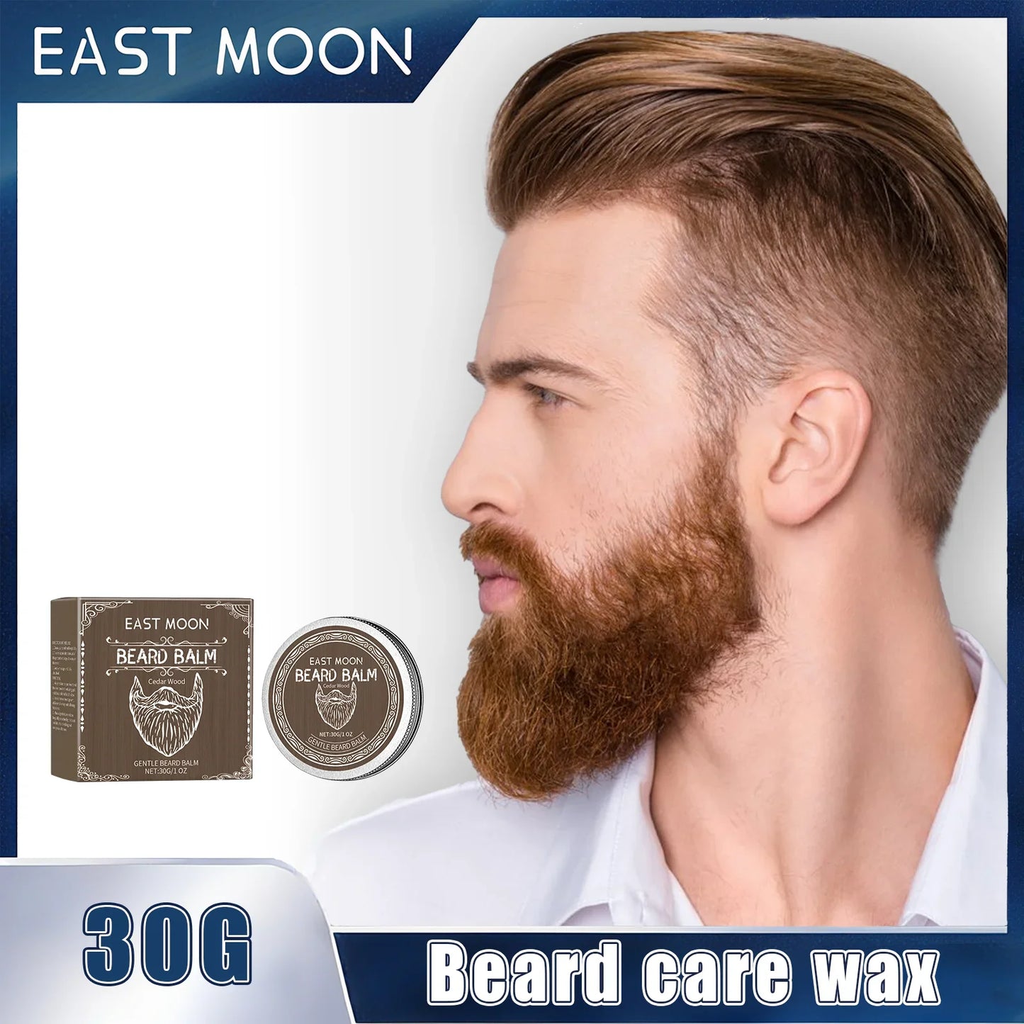 East Moon Men's Beard Wax Care Improve Smooths