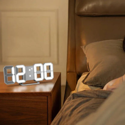 LED Digital Alarm Clock Wall Hanging With 3D Display