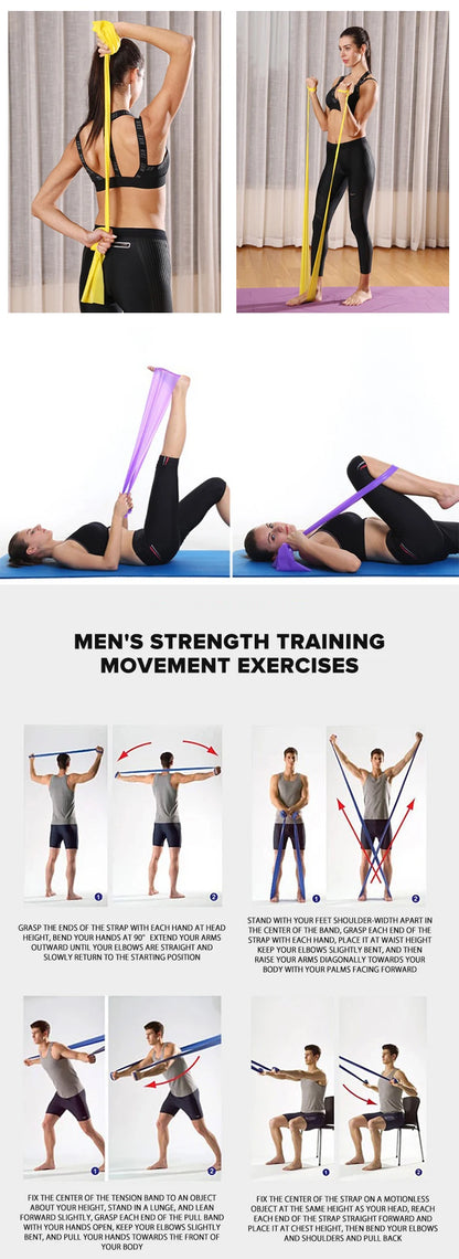 Length 200cm Yoga Pilates Stretch Resistance Band
