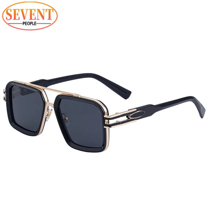 Oversized Steampunk Square Sunglasses Men Big Luxury Brand