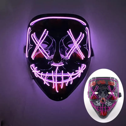 Wireless LED Neon Purge Mask & Fiber Optic Gloves