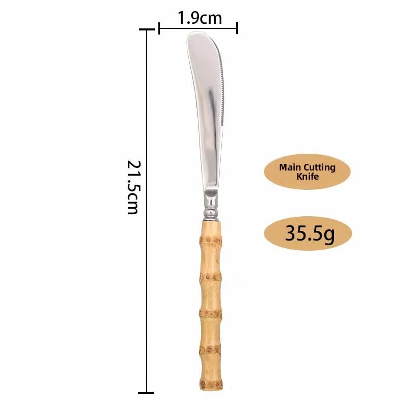 Sle l Wood Handle Dining Utensils Set