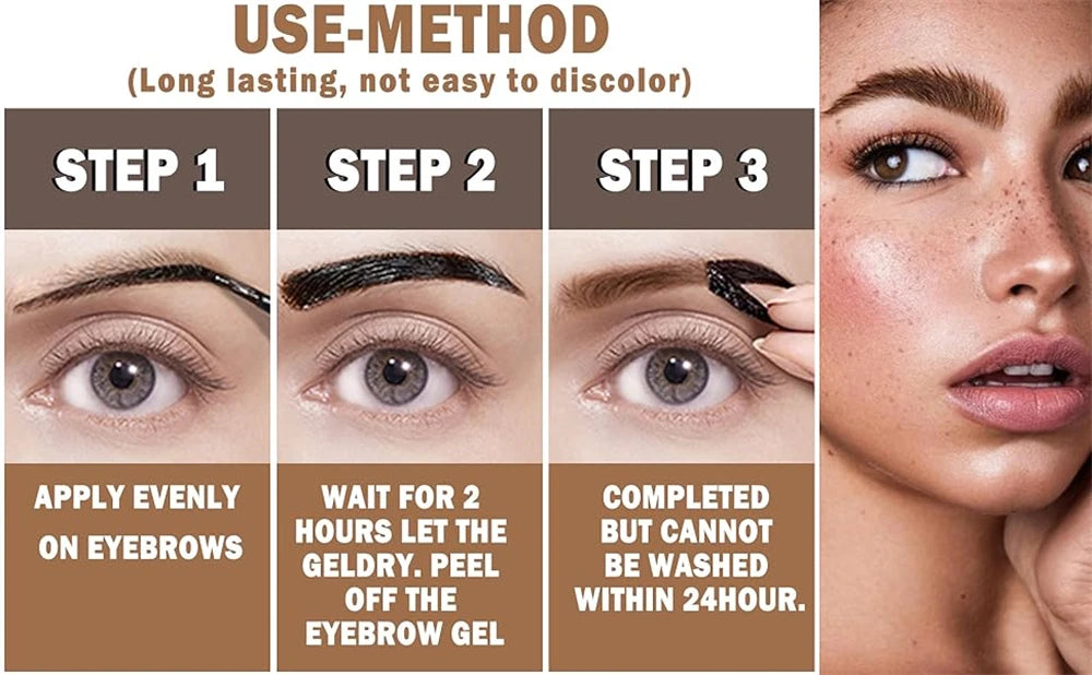 Peel Off Eyebrow Gel Tint Waterproof Long Lasting Semi Permanent