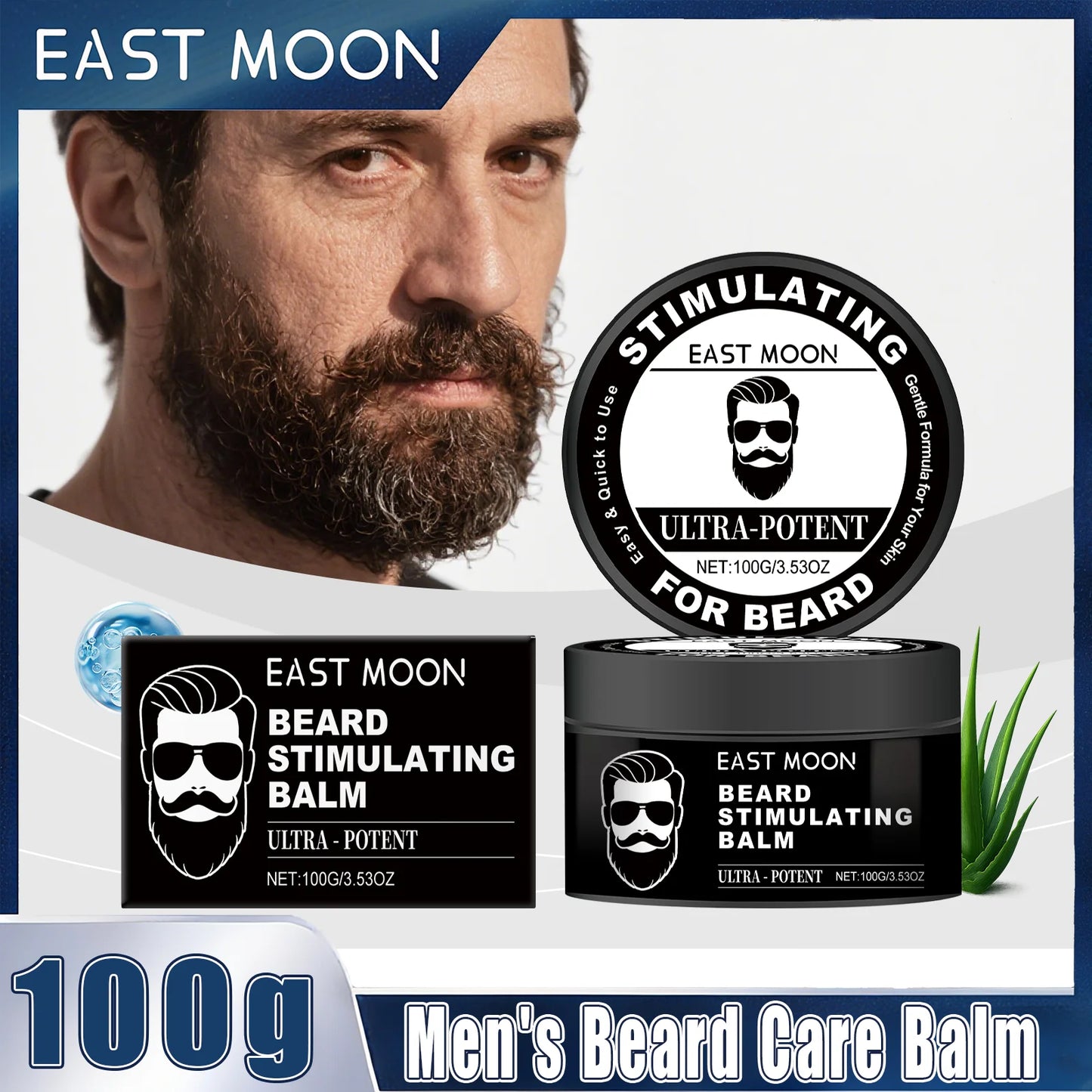 Men's Beard Balm Facial Hair Care Beard Growth Wax