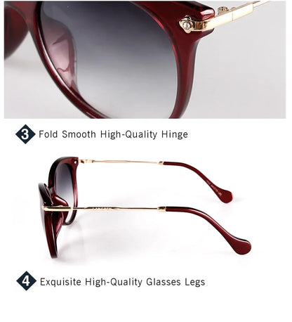TAGION Fashion Unisex Cat Eye Plastic Frame Sunglasses