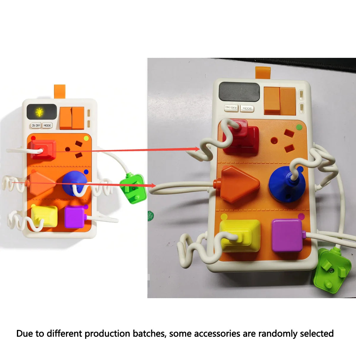 Montessori Sensory Toys Plug Outlet Busy Board Toy with Light Sounds