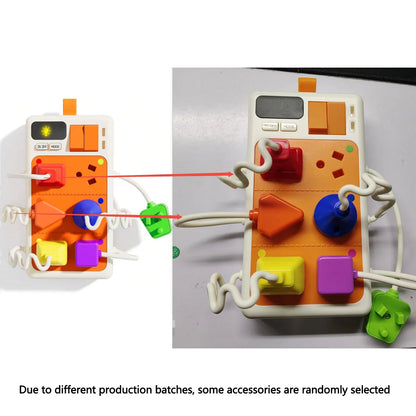 Montessori Sensory Toys Plug Outlet Busy Board Toy with Light Sounds