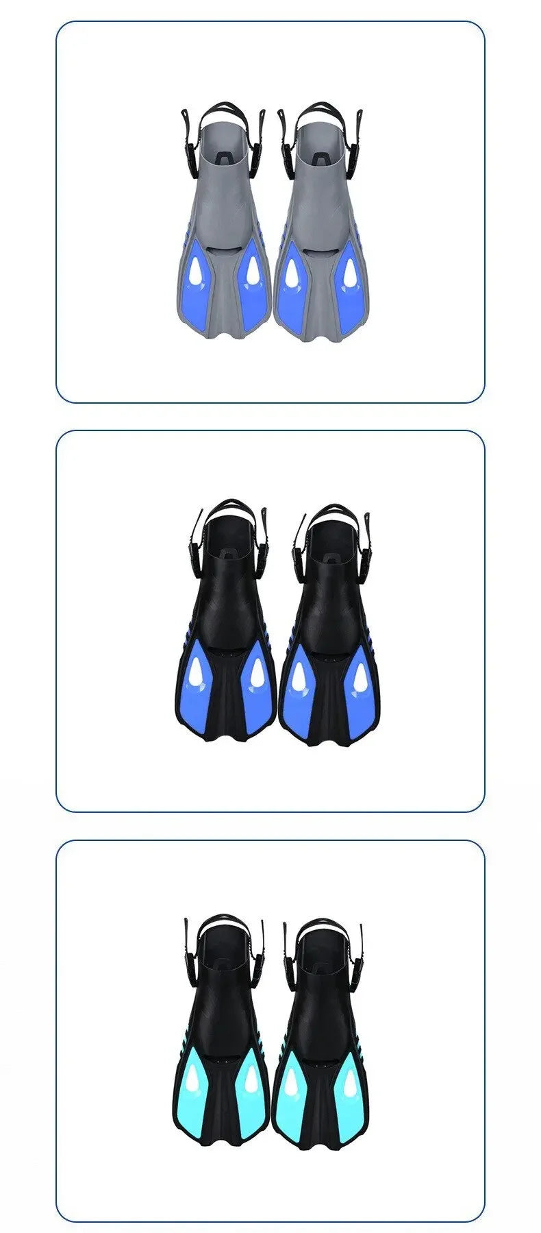 Snorkel Fins Swim Flippers Short Diving Frog Shoes Duck Webs