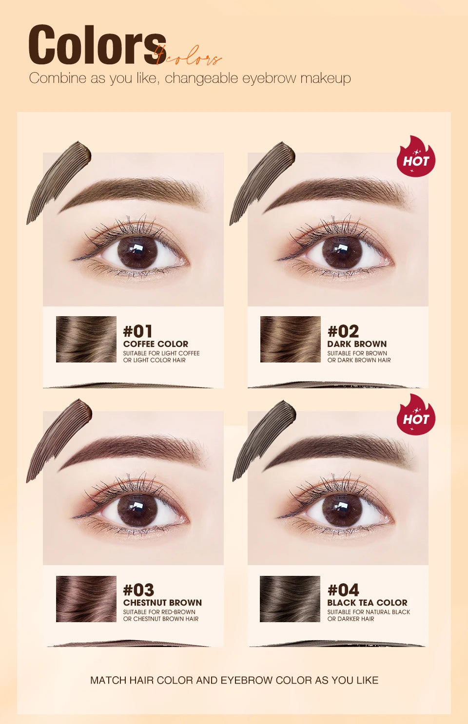 O.TWO.O Eyebrow Pomade Brow Natural Waterproof Makeup