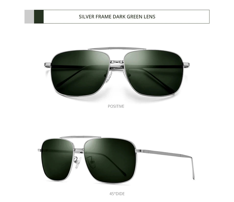 FONEX Pure Titanium Polarized Sunglasses Men Folding