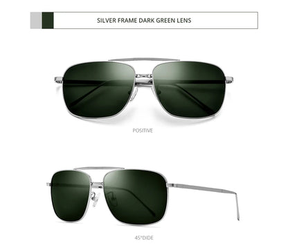FONEX Pure Titanium Polarized Sunglasses Men Folding
